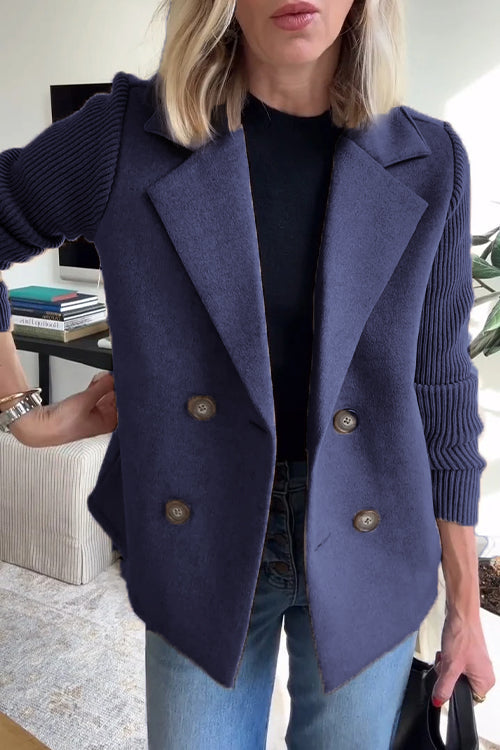 Chic Knit Sleeve Blazer