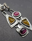 Retro Geometric Triangle Earrings