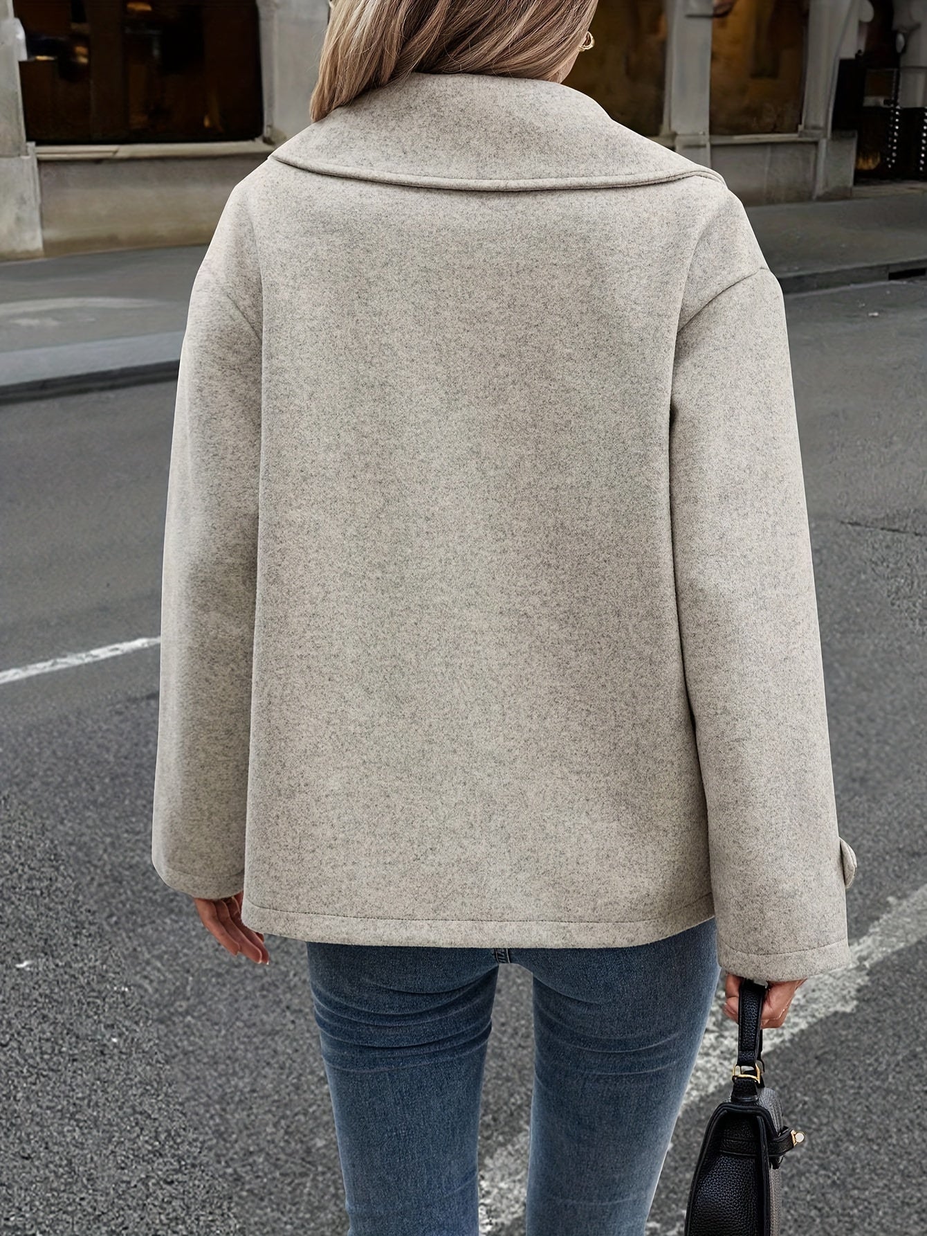 Stylish Double-Breasted Jacket with Button Details