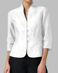 Stylish Stand-Up Collar Blouse for Women