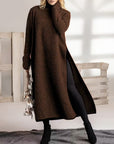 Casual Warm Side Slit Long Dress