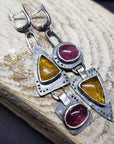 Retro Geometric Triangle Earrings