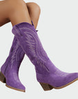 Fashion Embroidered Western Ankle Boots