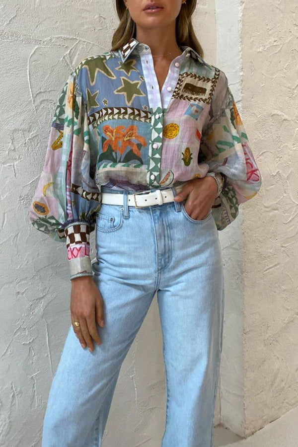 Statement Sleeve Collared Shirt