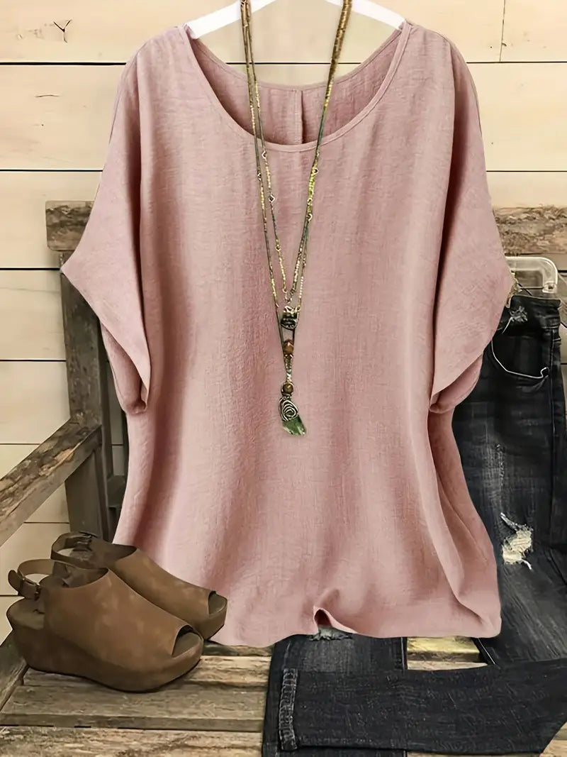 Breezy Casual Cotton Loose Blouse