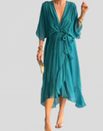 Gentle Tiered Ruffle Midi Dress