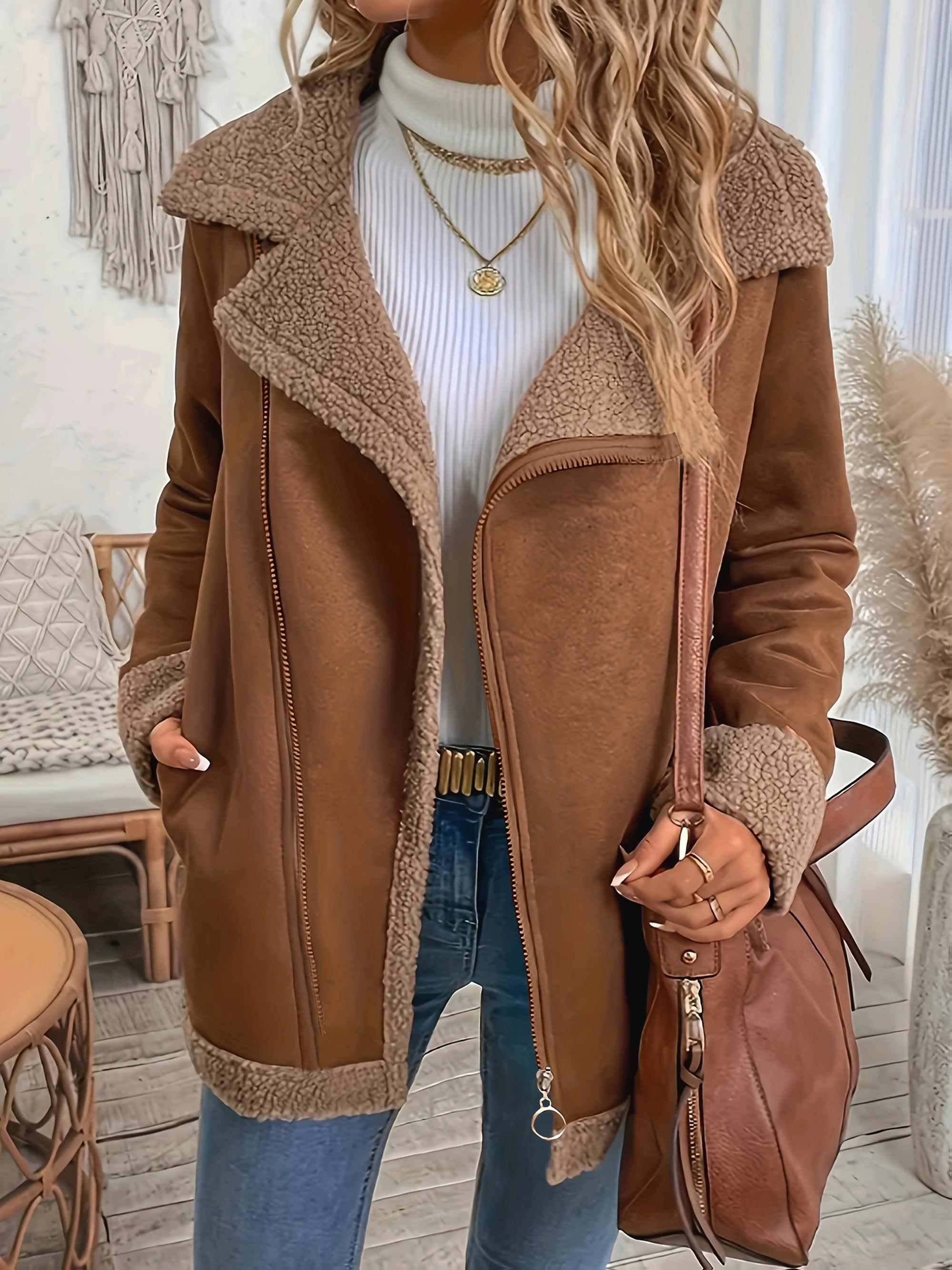 Elegant Wool Blend Jacket Women
