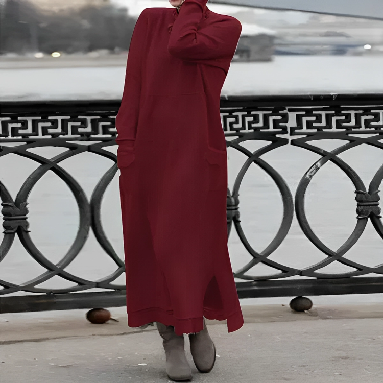 Soft Long-Sleeve Winter Dress