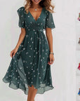 Relaxed Fit Boho Floral Midi Dress