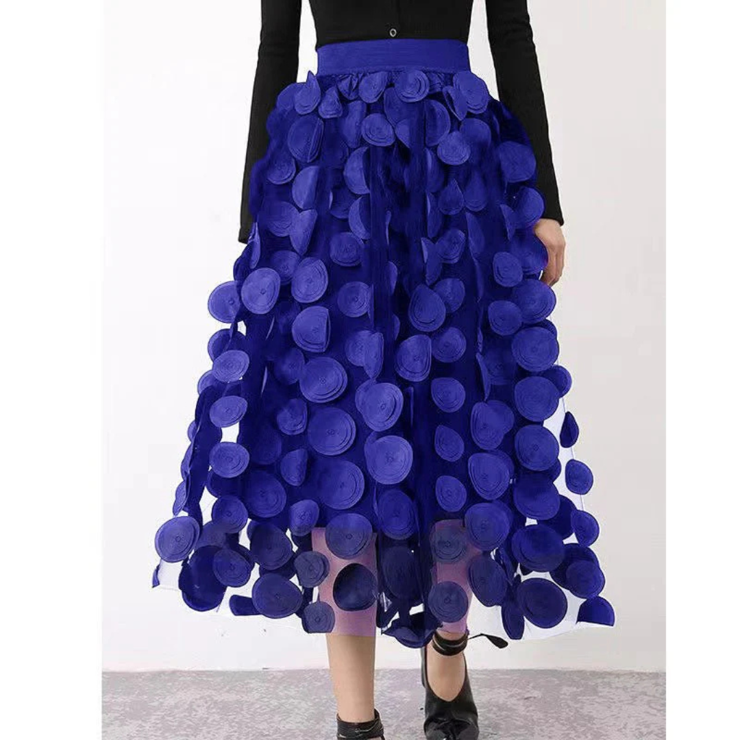 Classic Vintage Polka Dot Maxi Skirt