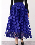 Classic Vintage Polka Dot Maxi Skirt