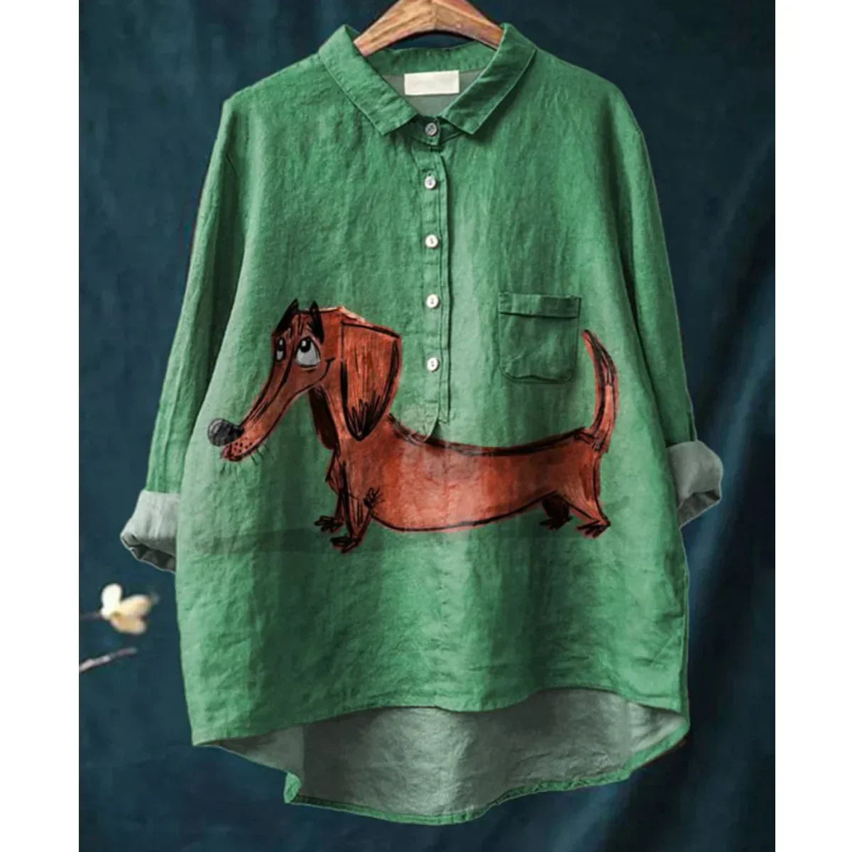Pepper Dog Tee with Artistic Touch