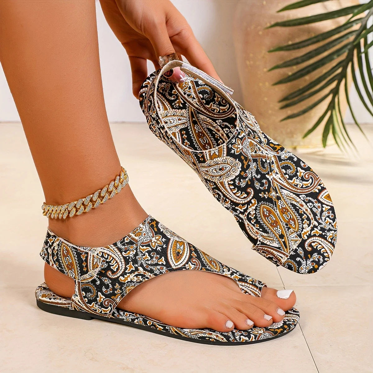 Vintage-Inspired Boho Beach Sandals