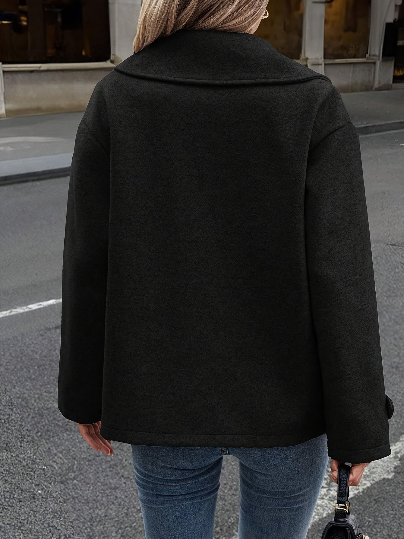 Stylish Double-Breasted Jacket with Button Details