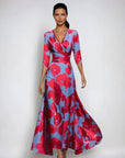 Stylish Party Dress with Bold Floral Print