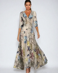 Stylish Party Dress with Bold Floral Print