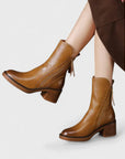 Genuine Leather Ankle Boots