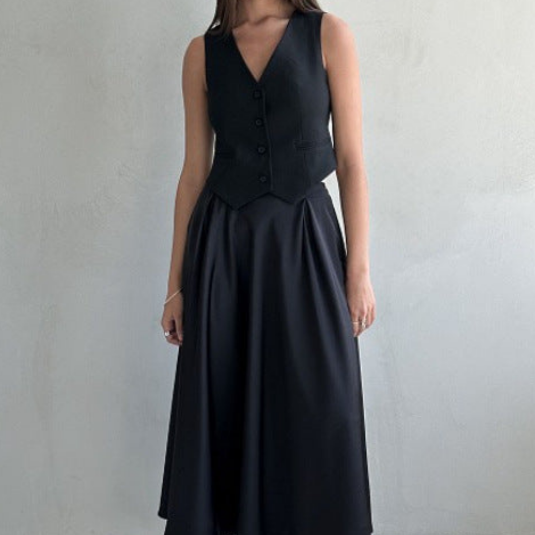 Women's High-Waisted Stylish Flowing Skirt