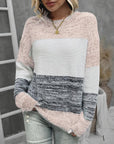 Fashionable Contrasting Color Sweater