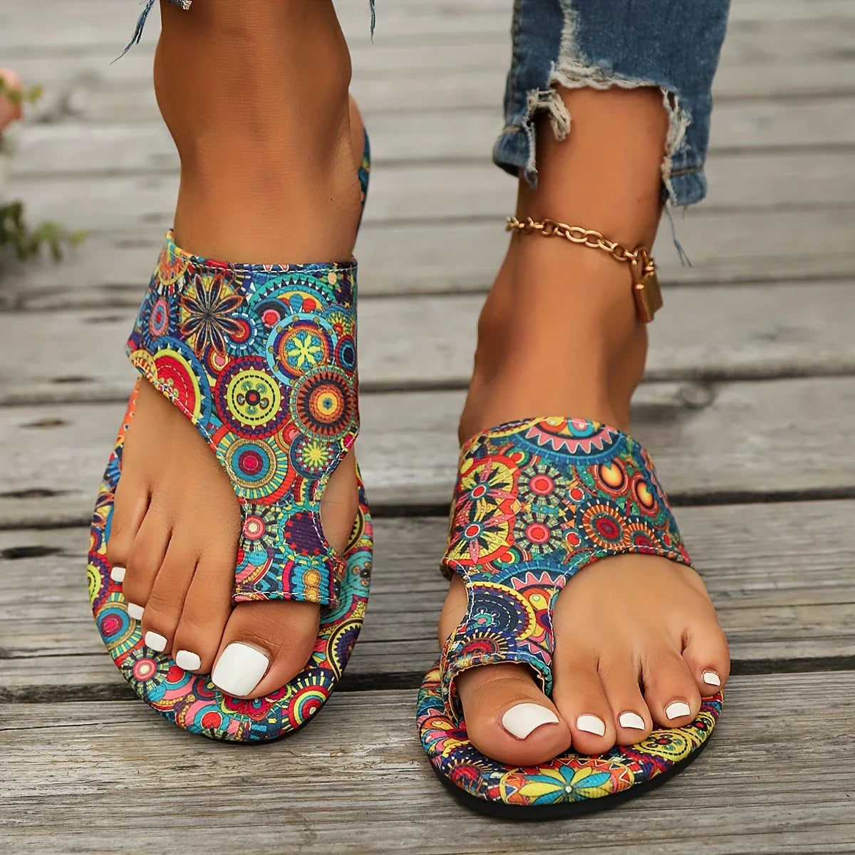 Vintage-Inspired Boho Beach Sandals