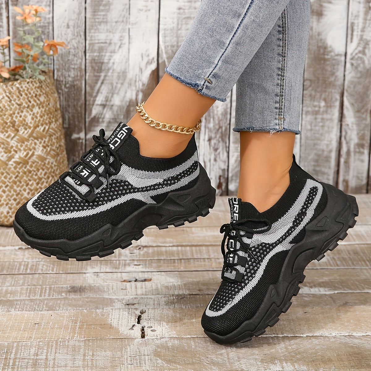 Amanda Stylish Mesh Sneakers with Flexible Fit