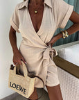 Trendy Women’s Short Sleeve Jumpsuit