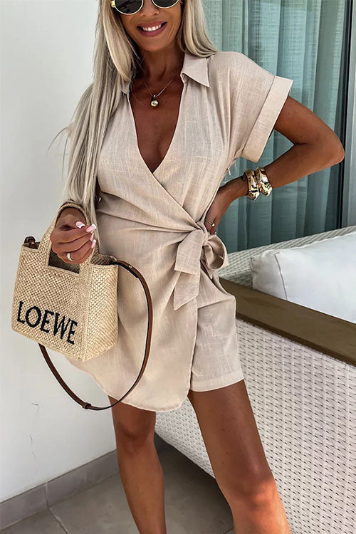 Trendy Women’s Short Sleeve Jumpsuit