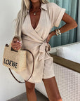 Trendy Women’s Short Sleeve Jumpsuit