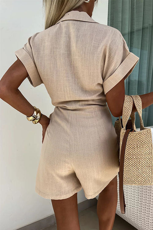 Trendy Women’s Short Sleeve Jumpsuit