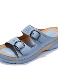 Comfort Fit Leather Sandals with Orthopedic Cushioning