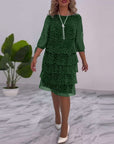 Polka Dot Print Layered Dress