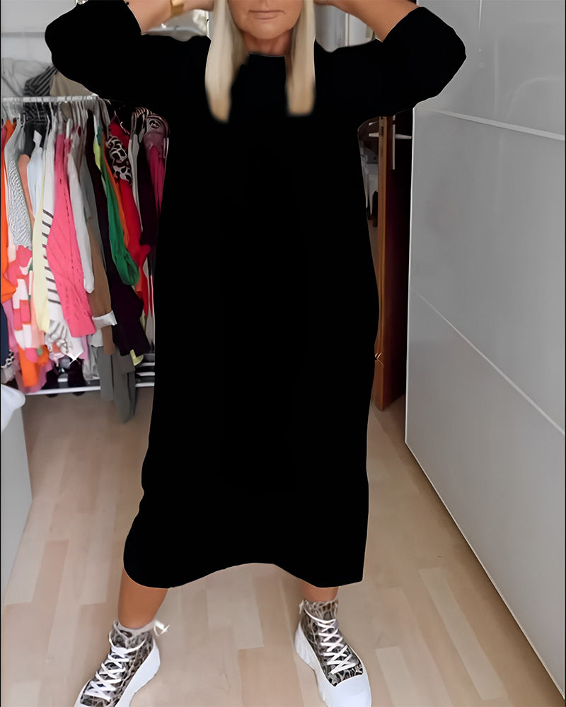 Casual round neck dress