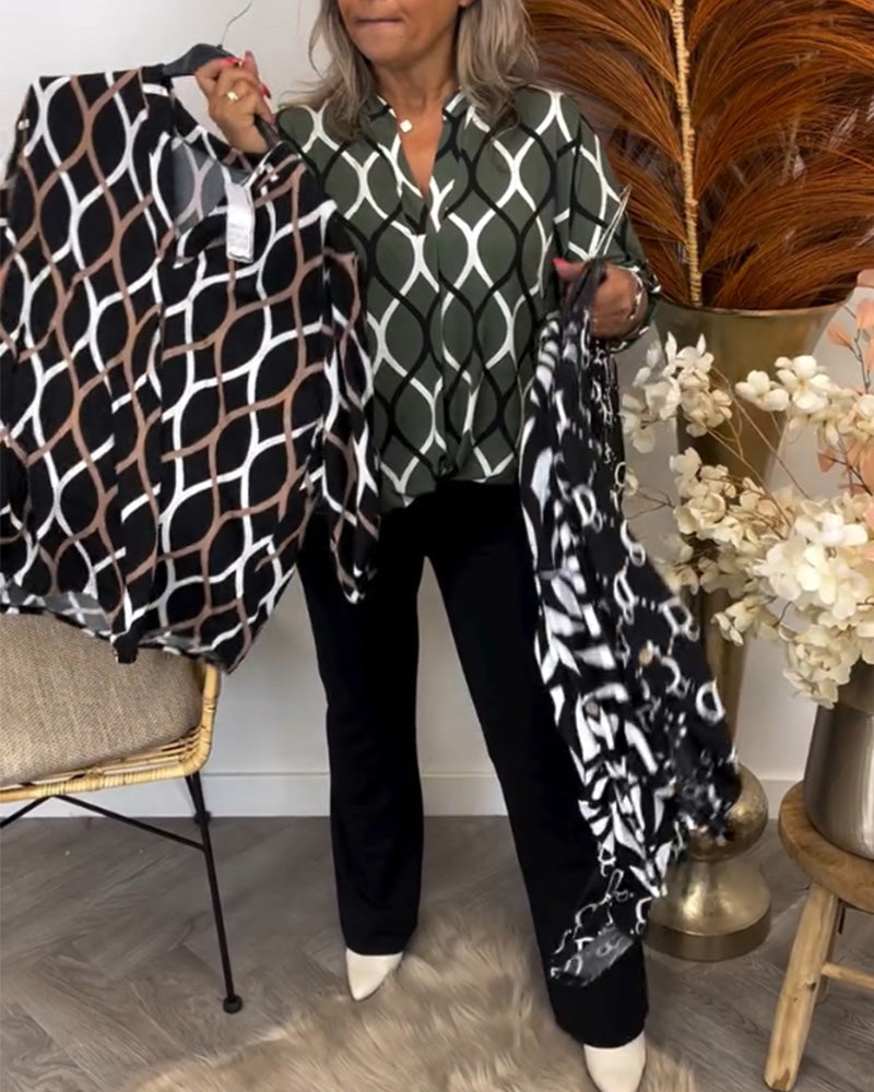 Casual Long-Sleeve Blouse