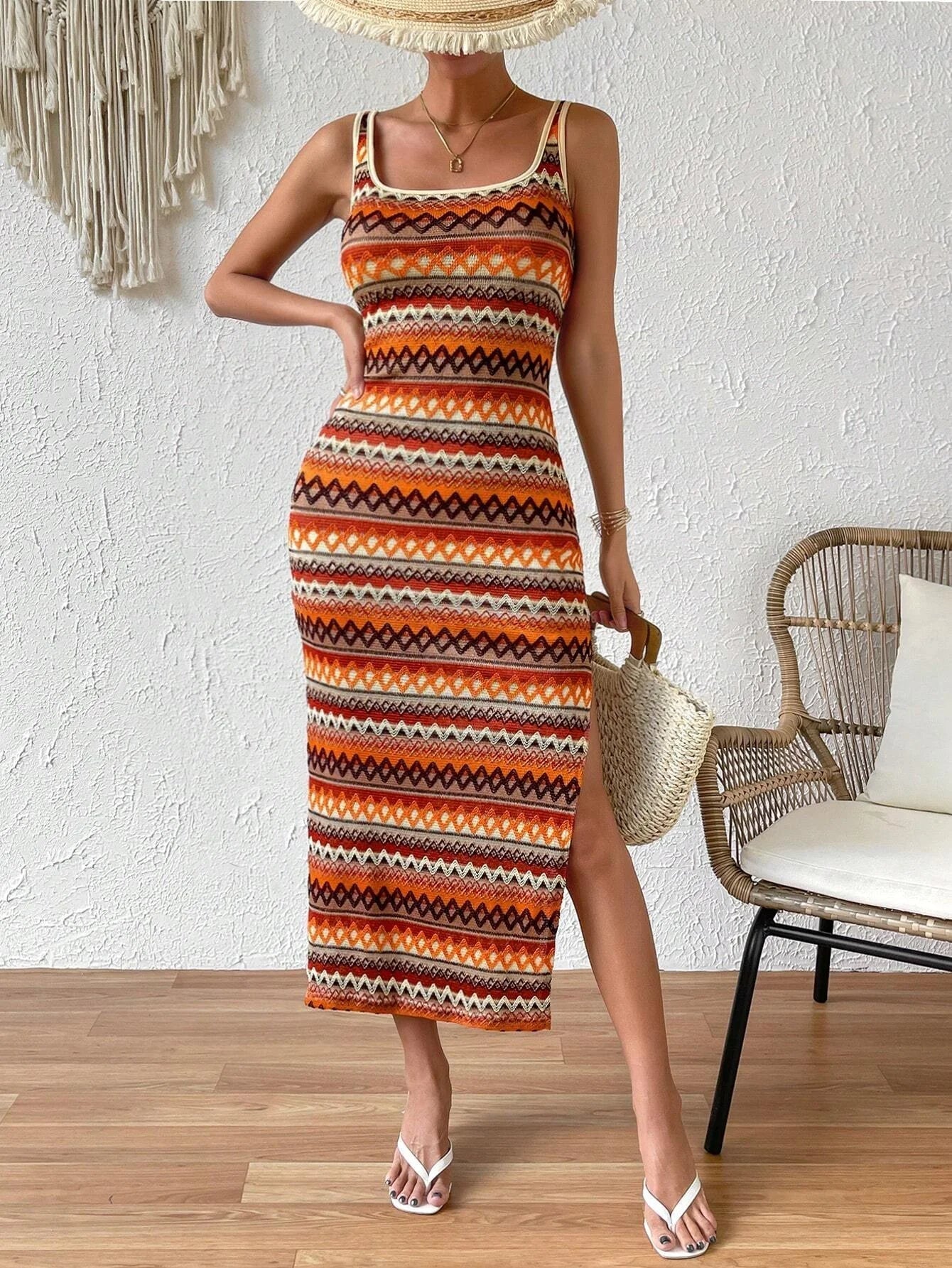 Sleek Ribbed Bodycon Knit Dress