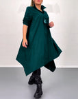 Solid color irregular casual dress