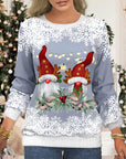 Christmas Sweater with Snowflake Print