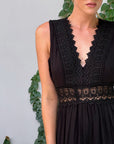 Elegant Lace Dress with V-Neckline