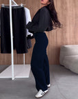 Straight-Leg Casual Pants