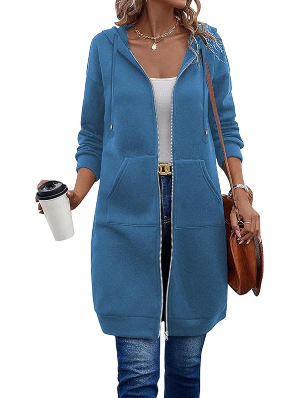 Long Sleeve Hoodie With Zip Up