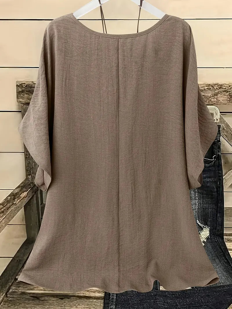 Breezy Casual Cotton Loose Blouse