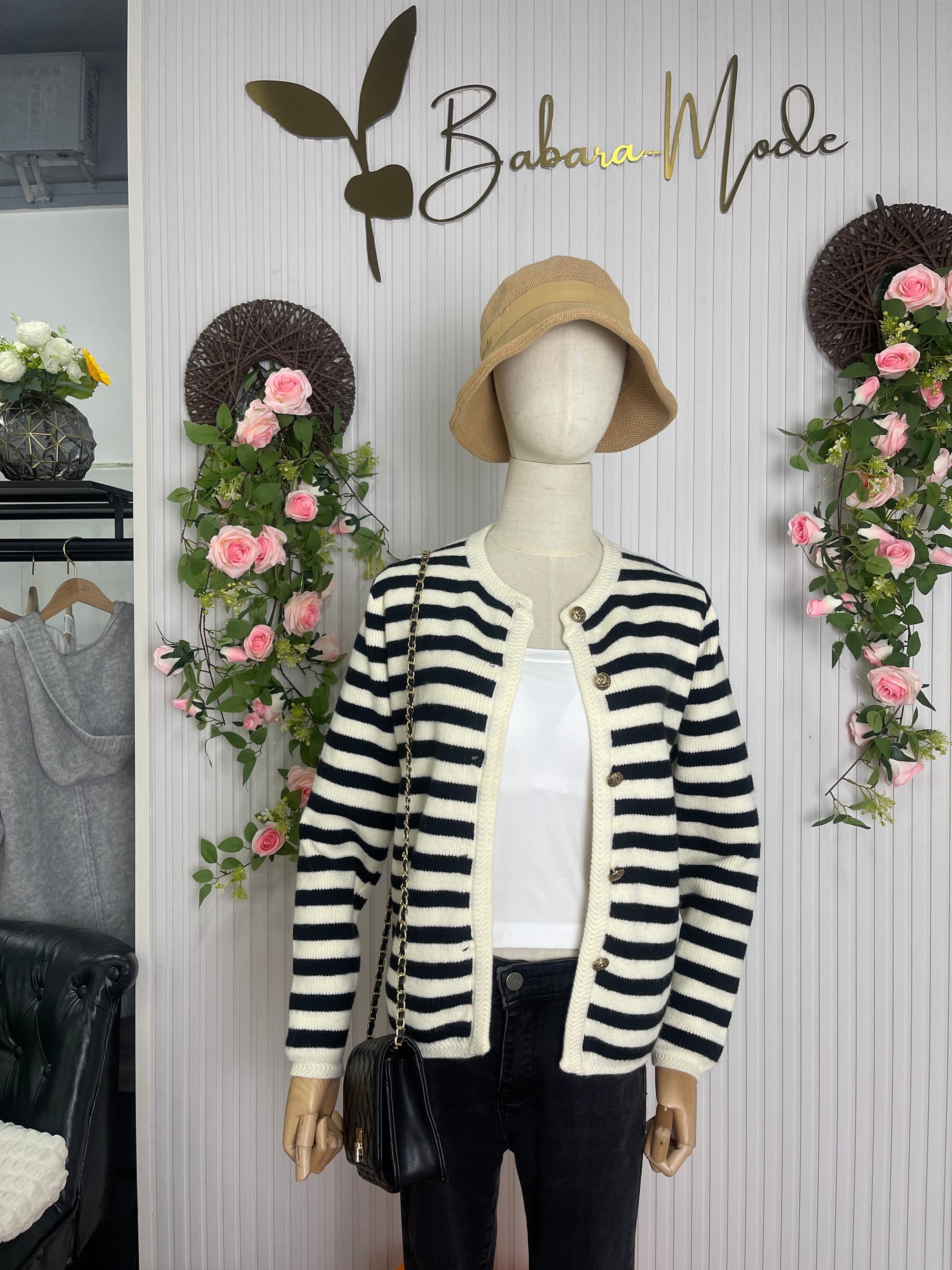 Timeless Striped Sweater Cardigan