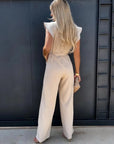 Women's Jumpsuit with Ruffled Sleeves