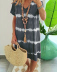 Tie-Dye Short-Sleeved Dress