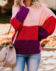 Women's Off Shoulder Casual Long Sleeve Sweater