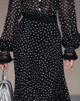 V-Neck Fashion Polka-Dot Dress