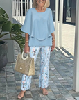 Mid-Sleeve Set Two-Piece