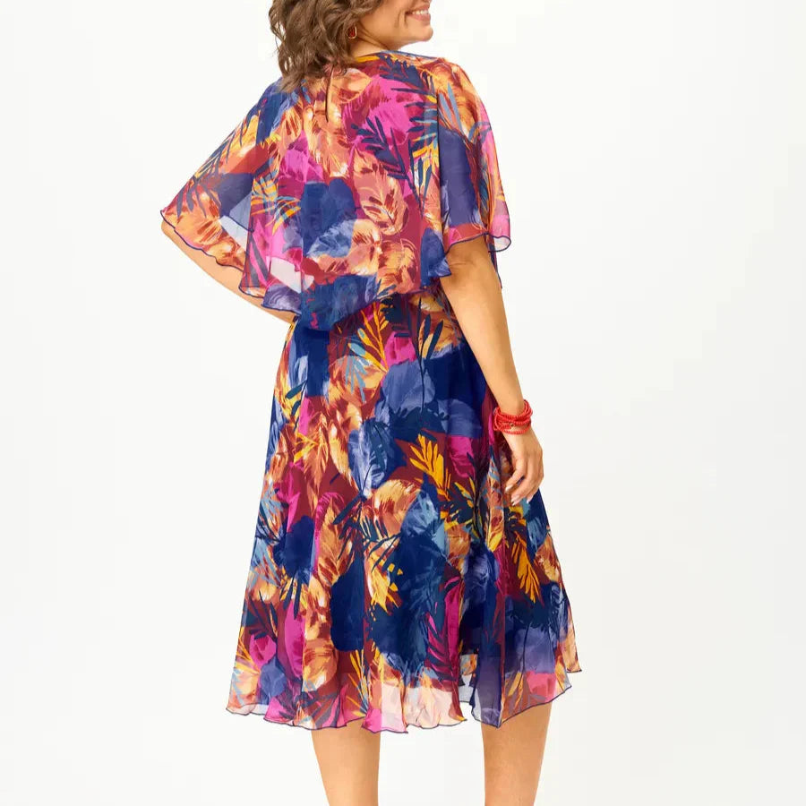 Comfortable Pluse Size Chiffon Dress