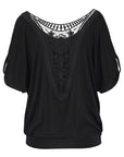 Loose Fit Hollow Floral Summer Shirt