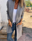 Casual Open Lapel Knit Jacket