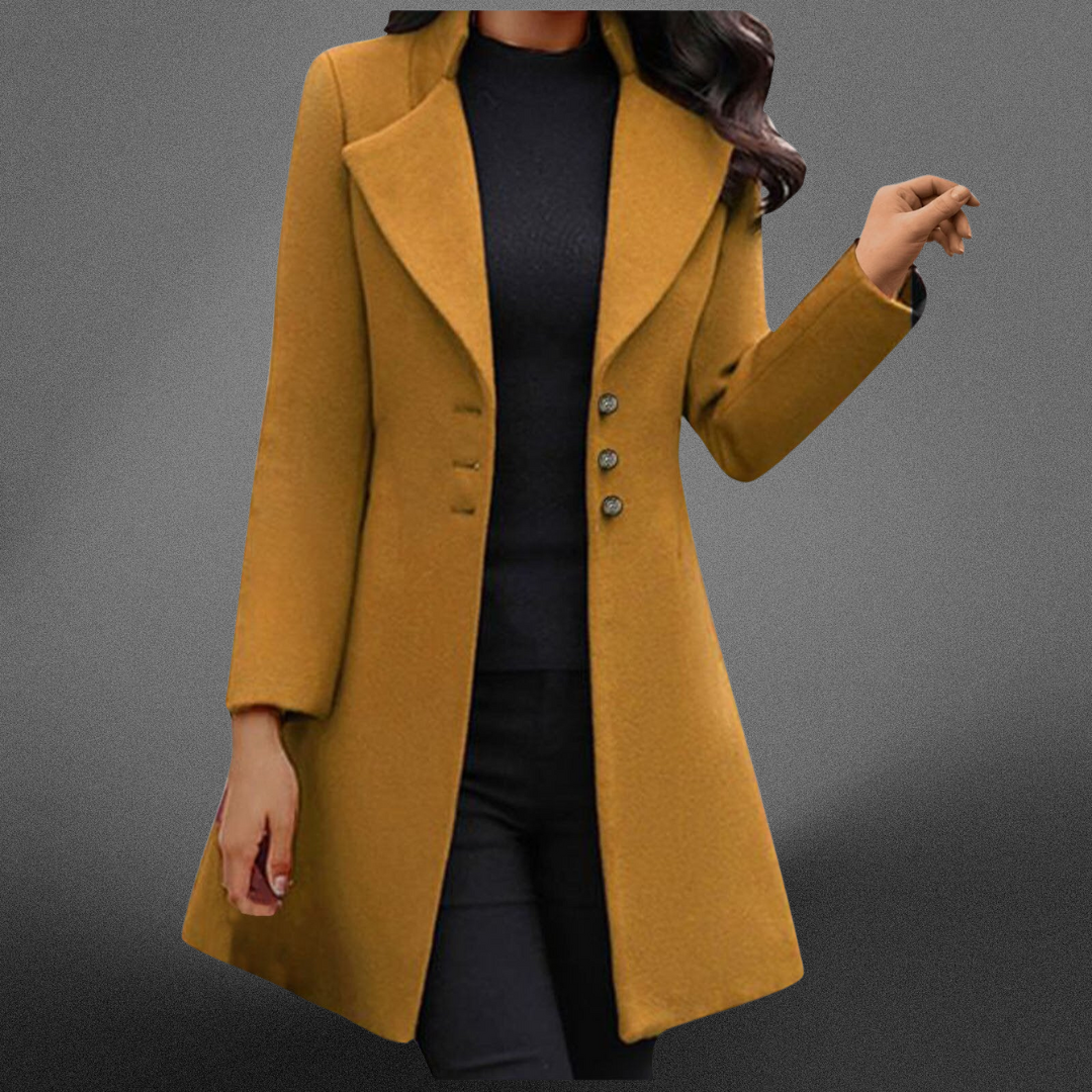 Luxurious Italian Wool Long Sleeve Coat